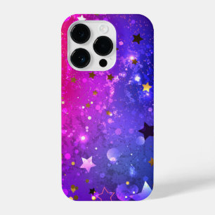 Shiny Pink Blue Background iPhone 14 Pro Hülle