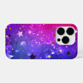 Shiny Pink Blue Background iPhone Hülle (Rückseite (Horizontal))