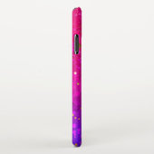 Shiny Pink Blue Background iPhone Hülle (Rechte Seite)