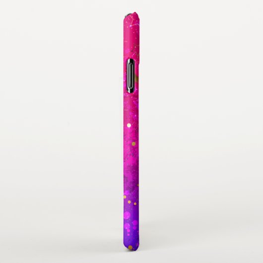 Shiny Pink Blue Background iPhone Hülle (Rechte Seite)