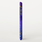 Shiny Pink Blue Background iPhone Hülle (Linke Seite)