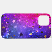 Shiny Pink Blue Background iPhone Hülle (Hinten horizontal)