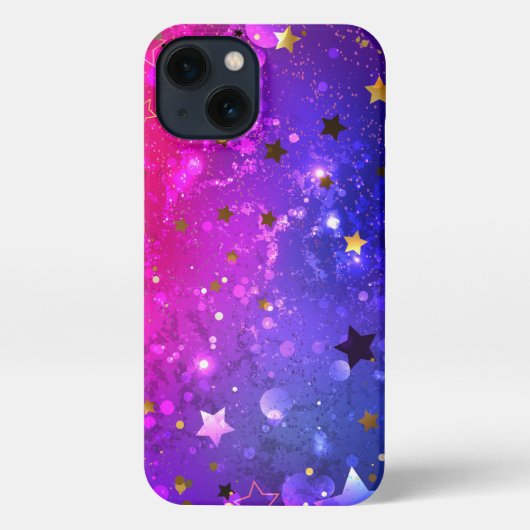 Shiny Pink Blue Background iPhone Hülle (Rückseite)