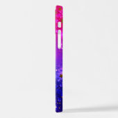 Shiny Pink Blue Background iPhone Hülle (Linke Seite)