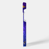 Shiny Pink Blue Background iPhone Hülle (Linke Seite)