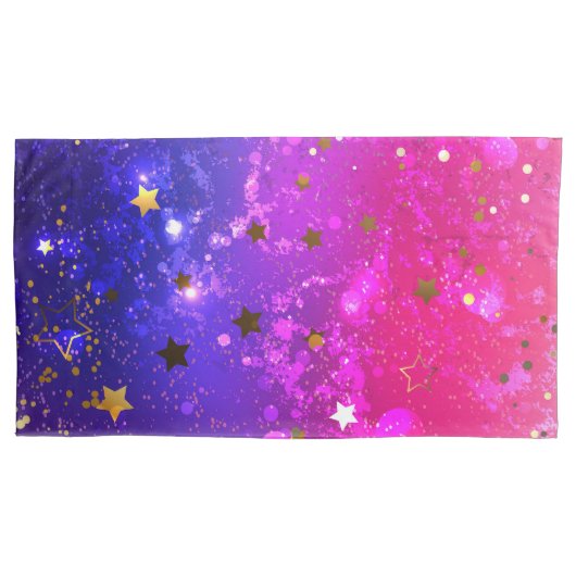 Shiny Pink Blue Background Kissenbezug (Vorderseite-Links)