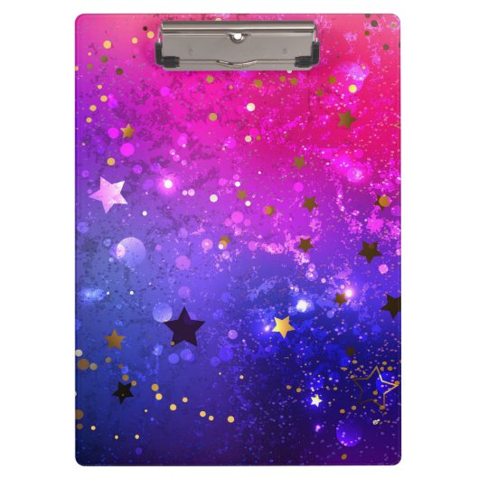Shiny Pink Blue Background Klemmbrett (Vorderseite)