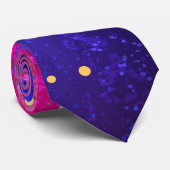Shiny Pink Blue Background Krawatte (Gerollt)