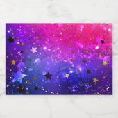 Shiny Pink Blue Background Lebensmitteletikett (Einzelnes Label)