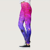 Shiny Pink Blue Background Leggings (Links)