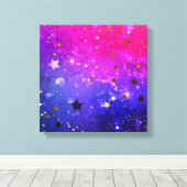Shiny Pink Blue Background Leinwanddruck (Insitu (Holzboden))