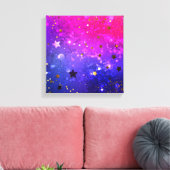 Shiny Pink Blue Background Leinwanddruck (Insitu (Wohnzimmer))