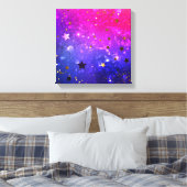 Shiny Pink Blue Background Leinwanddruck (Insitu (Schlafzimmer))