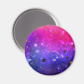 Shiny Pink Blue Background Magnet (Vorderseite/Rückseite)