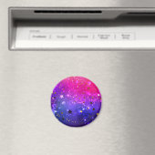 Shiny Pink Blue Background Magnet (In Situ (Geschirrspüler))