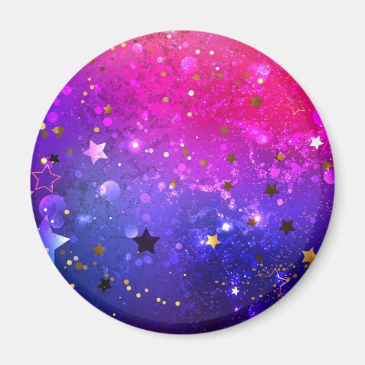 Shiny Pink Blue Background Magnet (Vorne)