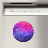 Shiny Pink Blue Background Magnet (In Situ (Geschirrspüler))