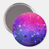 Shiny Pink Blue Background Magnet (Vorderseite/Rückseite)