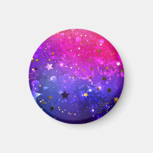 Shiny Pink Blue Background Magnet
