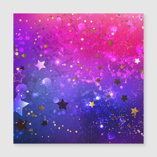 Shiny Pink Blue Background Magneteinladung (Vorderseite)