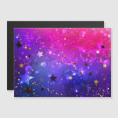 Shiny Pink Blue Background Magneteinladung (Vorne/Hinten)