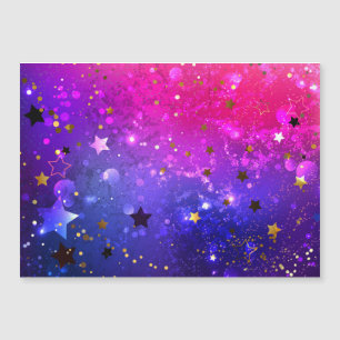 Shiny Pink Blue Background Magneteinladung
