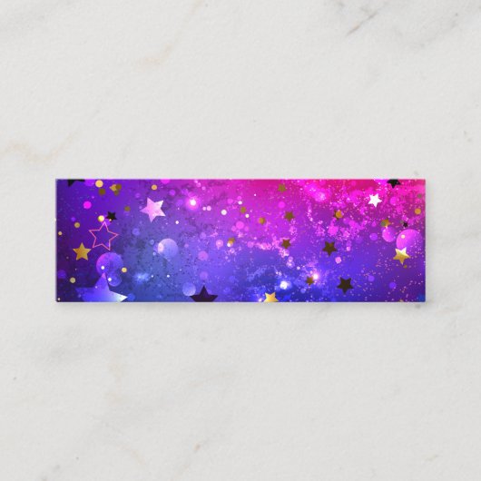 Shiny Pink Blue Background Mini Visitenkarte (Vorderseite)