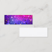 Shiny Pink Blue Background Mini Visitenkarte (Vorne/Hinten)