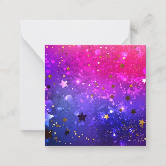Shiny Pink Blue Background Mitteilungskarte (Vorderseite)