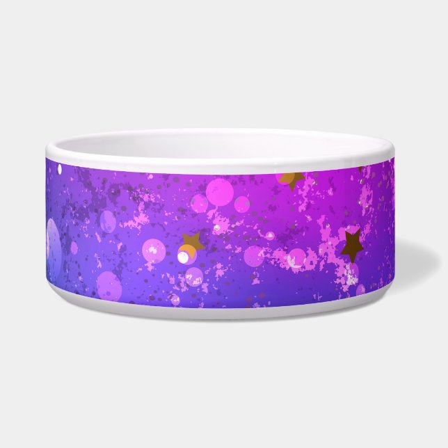 Shiny Pink Blue Background Napf (Vorderseite)
