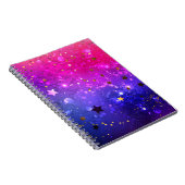 Shiny Pink Blue Background Notizblock (Rechte Seite)