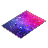 Shiny Pink Blue Background Notizblock (Linke Seite)