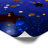 Shiny Pink Blue Background Poster (Ecke)