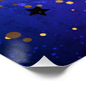 Shiny Pink Blue Background Poster (Ecke)
