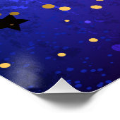 Shiny Pink Blue Background Poster (Ecke)