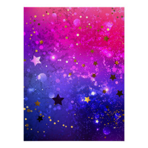 Shiny Pink Blue Background Poster
