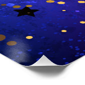 Shiny Pink Blue Background Poster (Ecke)