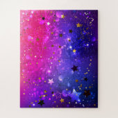Shiny Pink Blue Background Puzzle (Vertikal)