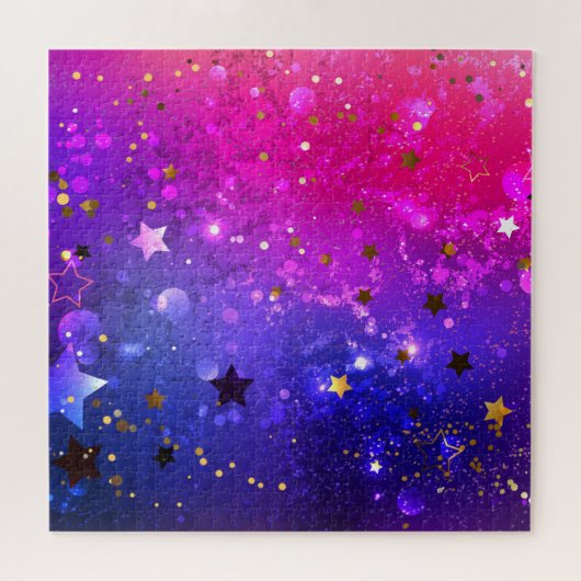 Shiny Pink Blue Background Puzzle (Horizontal)