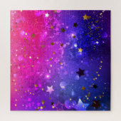 Shiny Pink Blue Background Puzzle (Vertikal)
