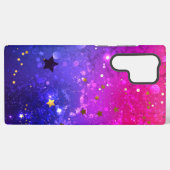 Shiny Pink Blue Background Samsung Galaxy Hülle (Rückseite (Horizontal))