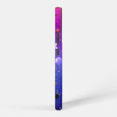 Shiny Pink Blue Background Samsung Galaxy Hülle (Rechte Seite)