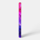 Shiny Pink Blue Background Samsung Galaxy Hülle (Linke Seite)
