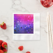 Shiny Pink Blue Background Serviette (Beispiel)