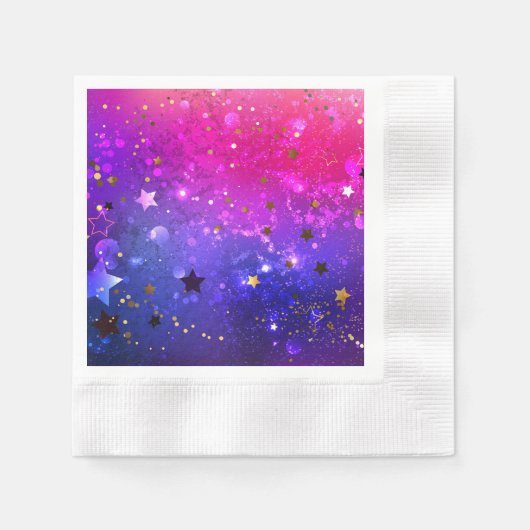 Shiny Pink Blue Background Serviette (Vorderseite)