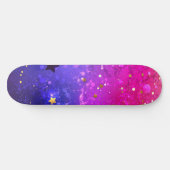 Shiny Pink Blue Background Skateboard (Horizontal)