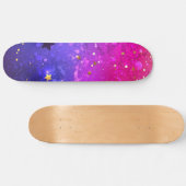 Shiny Pink Blue Background Skateboard (Horizontal)