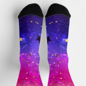 Shiny Pink Blue Background Socken (Oben)