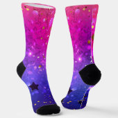 Shiny Pink Blue Background Socken (Gewinkelt)