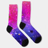 Shiny Pink Blue Background Socken (Rechts)
